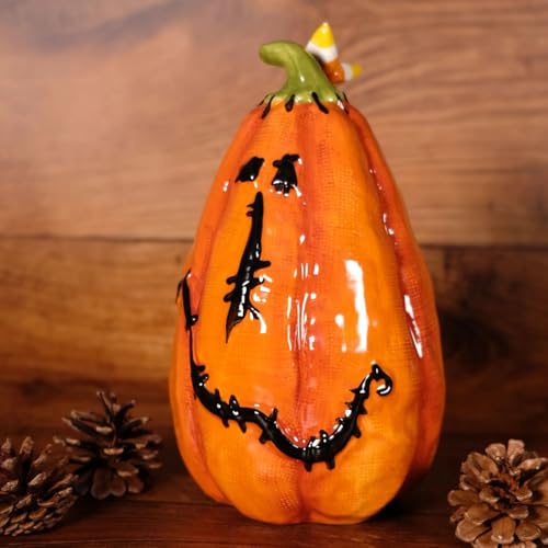 Blue Sky Ceramic Tabletop Pumpkin - Unique Home Decor Accessory, 5x5x9.25 inches