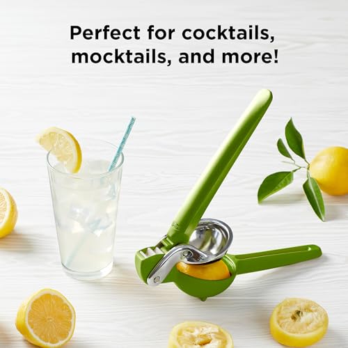 Chef'n FreshForce Lime Citrus Juicer Hand Press with Dual-Gear Mechanism, 10.25 Inch, Lime Green