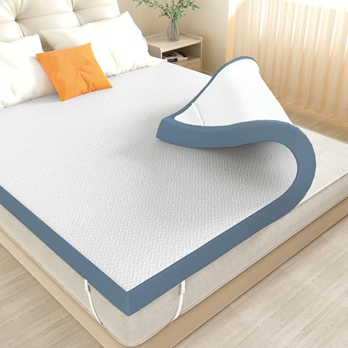 Daluvenix Full Size 4-Inch Memory Foam Mattress Topper - Support & Pain Relief