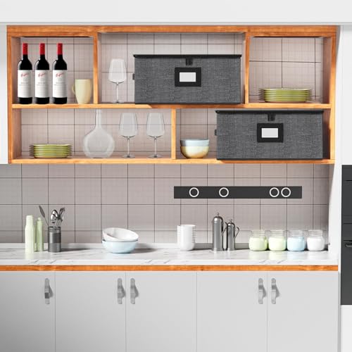 2-Pack Wine Glass Storage Box with Dividers, Hard Shell Stemware