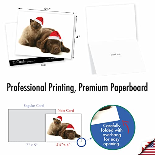 Best Card Co 20 Christmas Thank You Mini Bulk Notecards
