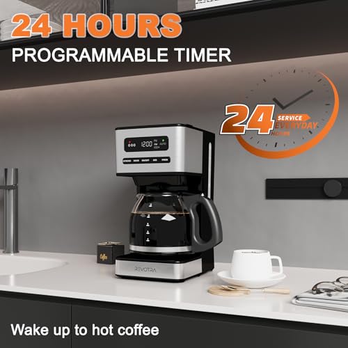 12-Cup Programmable Drip Coffee Maker with Hot & Iced Coffee, Brew Strength Control