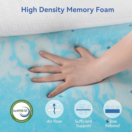 Vipbear Extra Firm Mattress Topper 3 Inch Full Size Reversible Support Pad