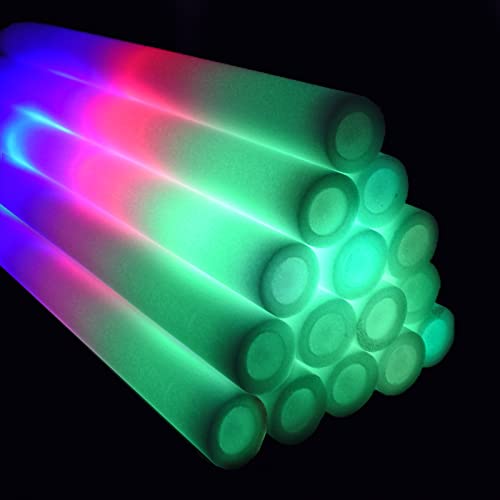 MR PARTY KING 100 LED Foam Party Sticks with 3 Lighting Modes - Wedding, Birthday, Event
