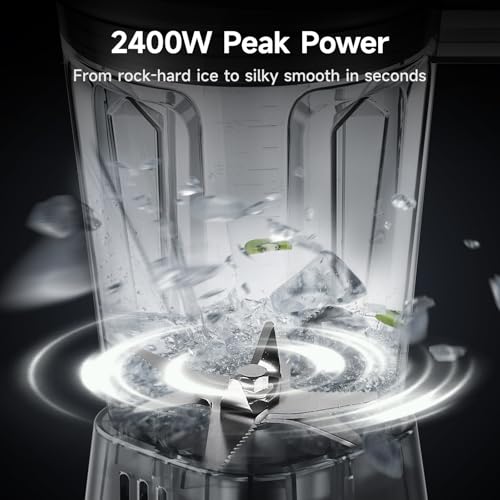 Kavor 2400W Peak Countertop Blender with 64oz Pitcher & Travel Cup, Smart AI Presets