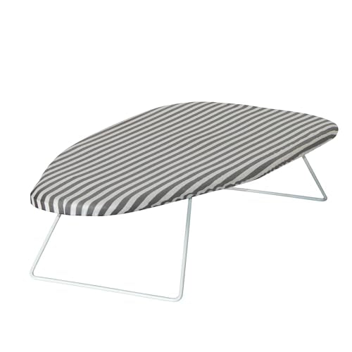 Gray Steel Tabletop Ironing Board with Folding Legs - 29" L x 13" W Compact Ironing Surface