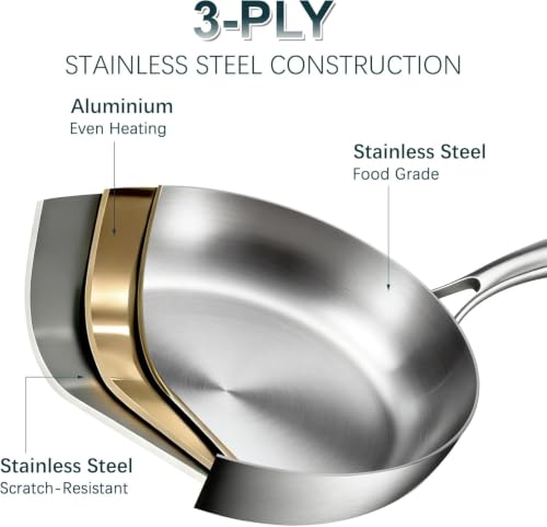 Fruikit 24-Piece Stainless Steel Cookware Set with Steamer & Heavy-Duty Pots & Pans