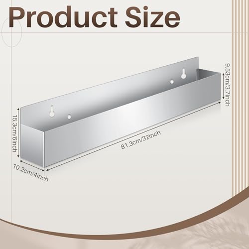 Stainless Steel Bottle Holder Set - 2 Pieces, 32 Inch Single Speed Rail, Silver