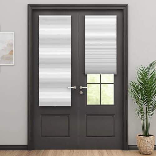 LazBlinds No-Drill Cordless Blackout Cellular Shade for Doors 22x78 White