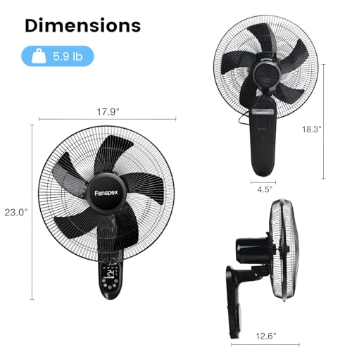 16-Inch Wall Mounted Fan for Home Garage Workshop Greenhouse - Fanspex
