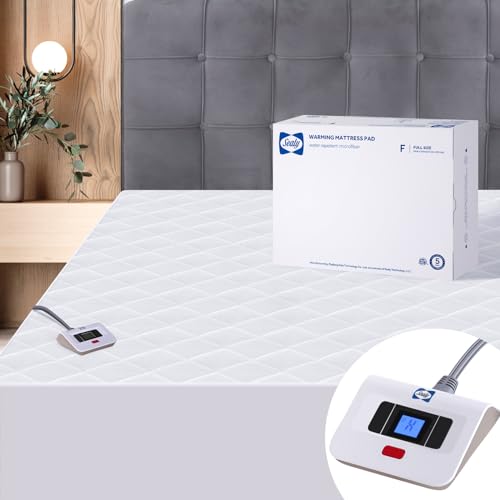 Full Size Heated Mattress Pad with 10 Heat Settings - Diamond Quilted Waterproof