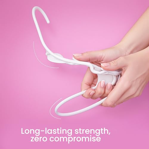 Plastic Hangers Pack of 200 - Space Saving Closet Clothes Hangers White