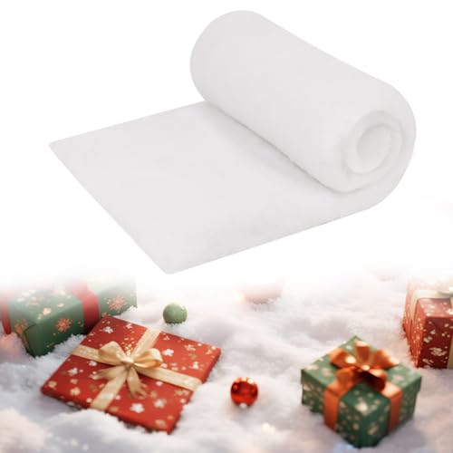 Artificial Snow Blanket 3 x 8 ft for Christmas Village & Table Runners