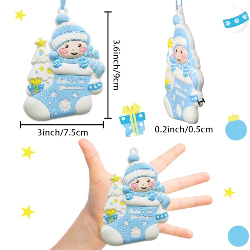 Personalized Baby's First Christmas Ornament – Boy 2026, Tevxj, 1 Pcs, 10x7x0.5cm