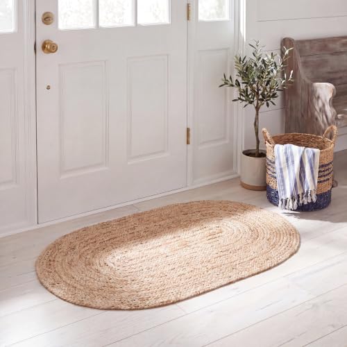 Safavieh 4x6 Oval Cape Cod Collection Natural Braided Jute Area Rug