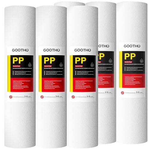 20x4.5-Inch 5-Micron Whole House Sediment Filter Cartridge - 6 Pack, Universal Fit
