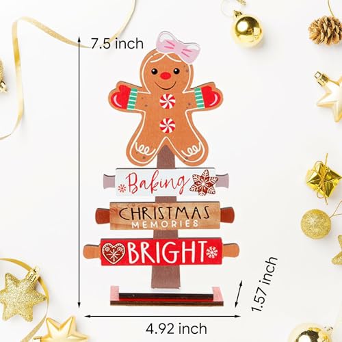 17 Pcs Gingerbread Baking Christmas Doll Accessories, Elf on the Shelf Accessories Included Baking Sheets, Spoon, Apron, Miniature Ginger Cookies,Elf Kitchen Outfits for Christmas Party Decorations