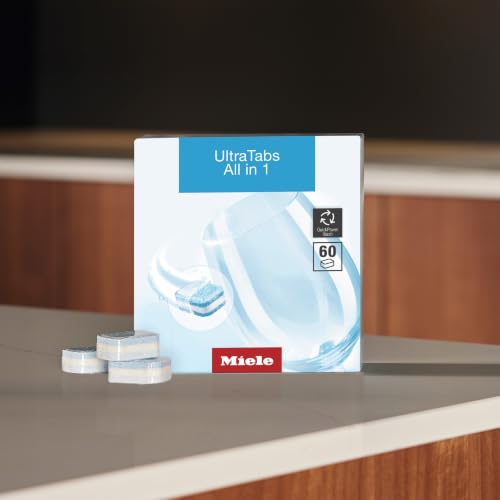 Miele UltraTabs Disinfecting Dishwasher Tablets - Biodegradable, Phosphate-Free, Pack of 60