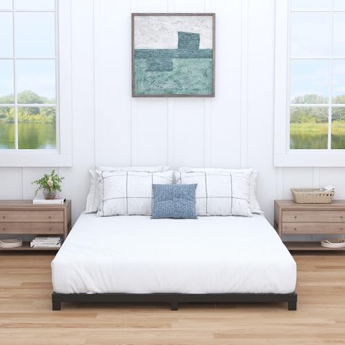 Nailsong 3-Inch Low Profile Queen Bed Frame - Sturdy Metal Platform