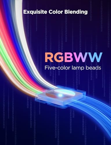 Govee RGBWWIC LED Strip Light 6.56ft with Smart Control & APP, WiFi, Voice Compatible