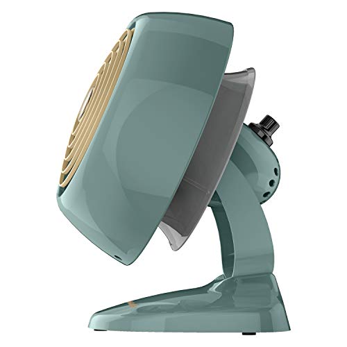 Vornado VFAN Mini Classic Vintage Metal Desk Fan - 2-Speed, Adjustable Tilt, Portable Green