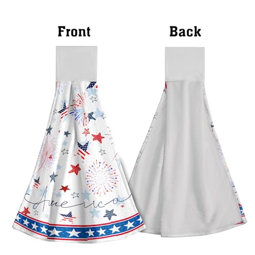 Giwawa America Flag Kitchen Hanging Towels Set of 2 Memorial Day