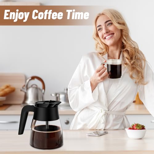 10-Cup Glass Coffee Carafe Replacement for Ninja Coffee Maker CM401 CM371 CP301 - BPA-Free with Brew-Through Lid & Handle
