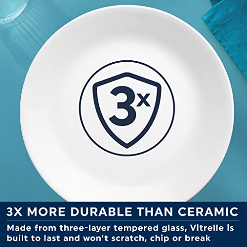 Corelle Linen Weave 12-Piece Lightweight Durable Dinnerware Set - Space Saving