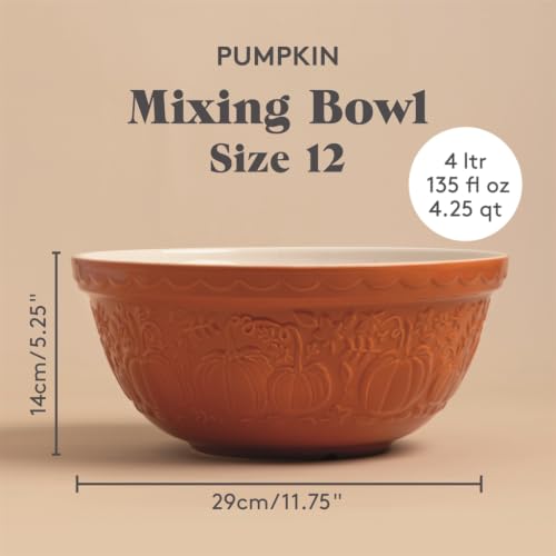 Mason Cash In the Pumpkin Patch S12 Mixing Bowl Stoneware, 4.25 Qt,