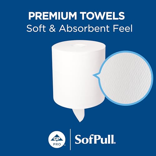 White Commercial Centerpull Paper Towels - 4 Pack, 567 Sheets per Roll