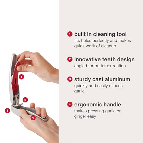 Zyliss Susi 3 Garlic Press Aluminum - Ergonomic Kitchen Tool with Nonstick Coating
