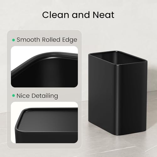 Cesun Small Bathroom Trash Can, 2.1 Gallons, Under Sink Wastebasket,