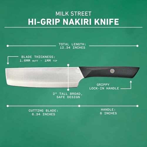 Christopher Kimball Milk Street 6.75-Inch Nakiri Knife - German Steel Vegetable Chef Knife for Home Kitchen