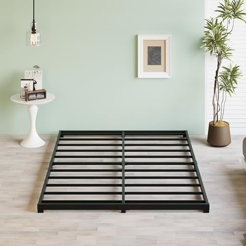 Full Size Low Profile Bed Frame - 3 Inch Metal Platform, No Box Spring Needed