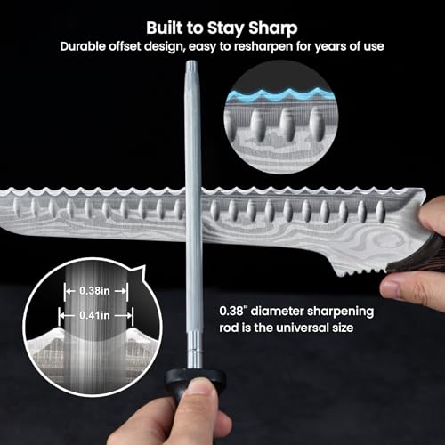 Offset Bread Knife 10.5 Inch - Upgraded Serrated Slicing Tool for Homemade Bread