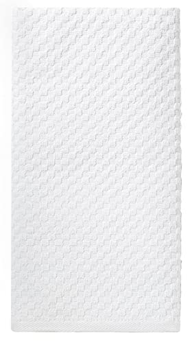 White 12-Pack Cotton Craft Kitchen Towels 16x28 Inches - Waffle Terry, 100% Cotton