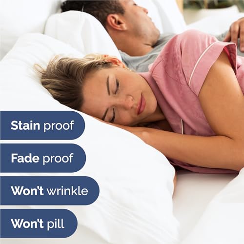 Split King Size 5-Piece Bed Sheet Set - Breathable Cooling Microfiber - White, Variation 01