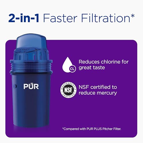 PUR XL 44-Cup Water Filter Dispenser with 2 Genuine Filters - Large Capacity