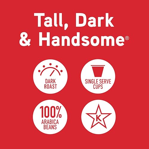 Joe Knows Coffee Tall Dark and Handsome Single Serve Coffee Cups - 48 Count - Compatible with K-Cup Brewers