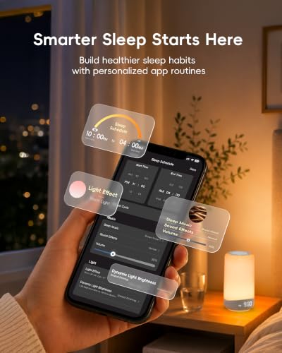 ecozy 3-in-1 Sunrise Alarm Clock with White Noise Machine & App Control