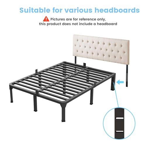 Superay 14 Inch Full Metal Bed Frame with 4 pcs Mattress Stopper