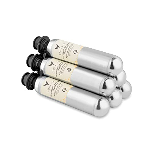 Coravin CO2 Capsules for Sparkling Wine Preservation, Pack of 6, 4.375 x 0.75 in