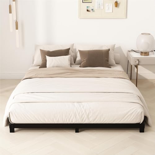 Queen Bed Frame Low Profile 4 Inch Metal Bed Frame - Queen Size