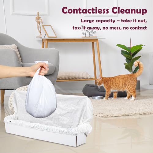 100PCS Trash Bags for Popur X5 Self-Cleaning Cat Litter Box – 7-Day Odor Control