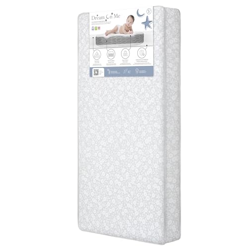 Dream On Me Nap Nest Crib & Toddler Mattress Daisy Dreams Variant, GREENGUARD Gold, Made in USA