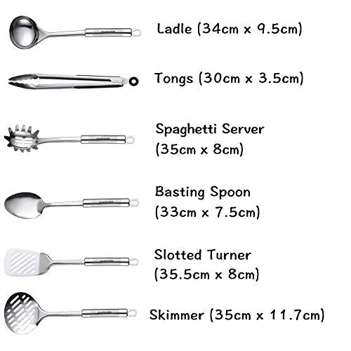 11-Piece Stainless Steel Kitchen Utensil Set - Food Prep & Cooking Tools - Variation 11