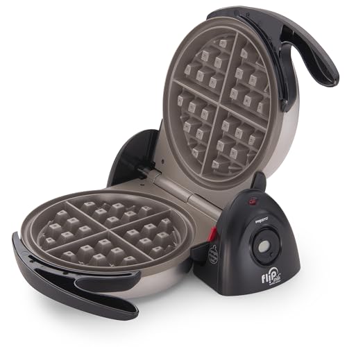 Ceramic FlipSide Belgian Waffle Maker - Extra Thick 7-Inch Waffles, Adjustable Temperature, Cool-Touch Handles - Variation 1