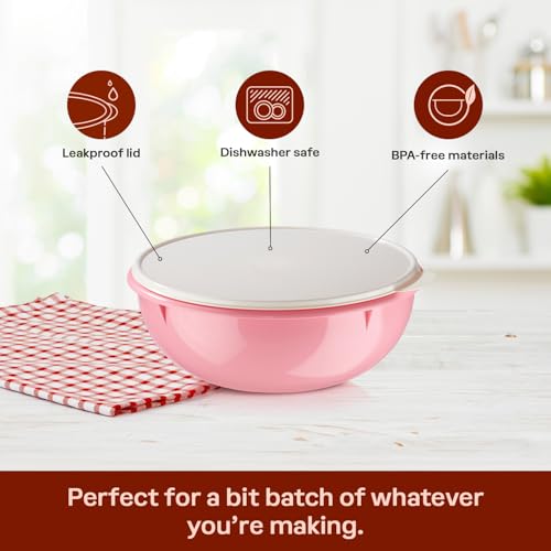 Pink Mixing Bowl 1.7 Gallon - Tupperware Fix-N-Mix Vintage Kitchen Essential