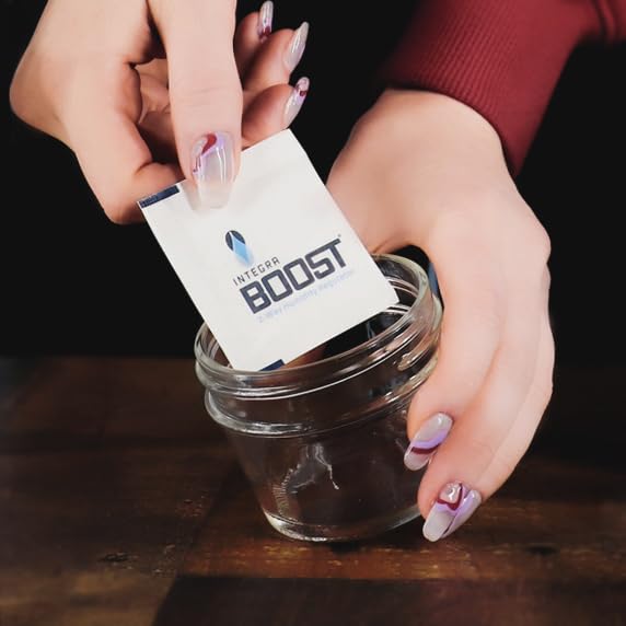 Integra Boost 2-Way Humidity Control Pack - Preserve Flavor & Control Humidity at 62% RH - Moisture Absorber for Herbs, Spices & More - 8 Gram (Pack of 50)