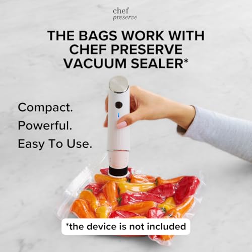 Reusable Vacuum Sealer Bags - 30 BPA-Free Food Storage Sets with Small & Medium Sizes - Odor & Leak Resistant